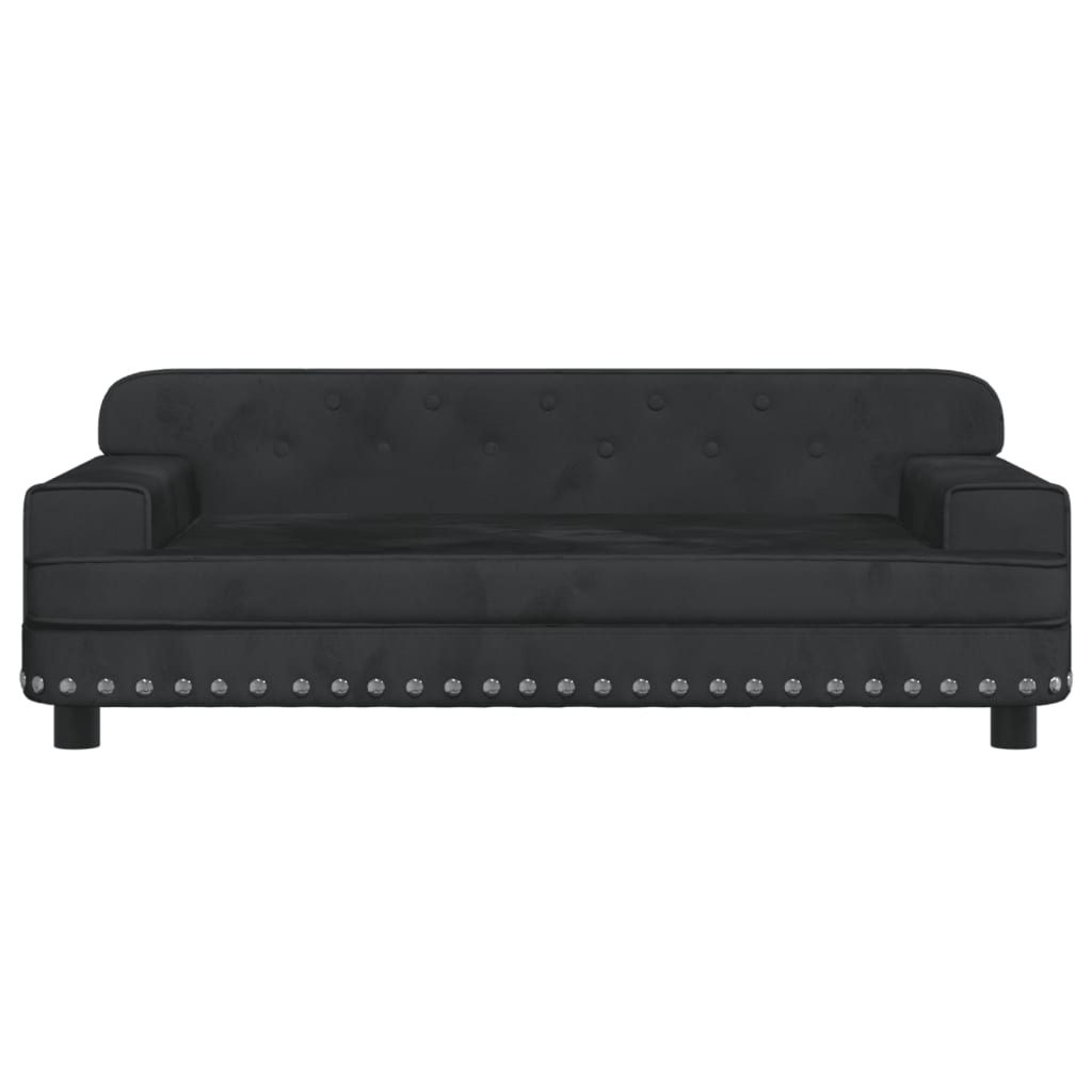 vidaXL Kindersofa Schwarz 90x53x30 cm Samt