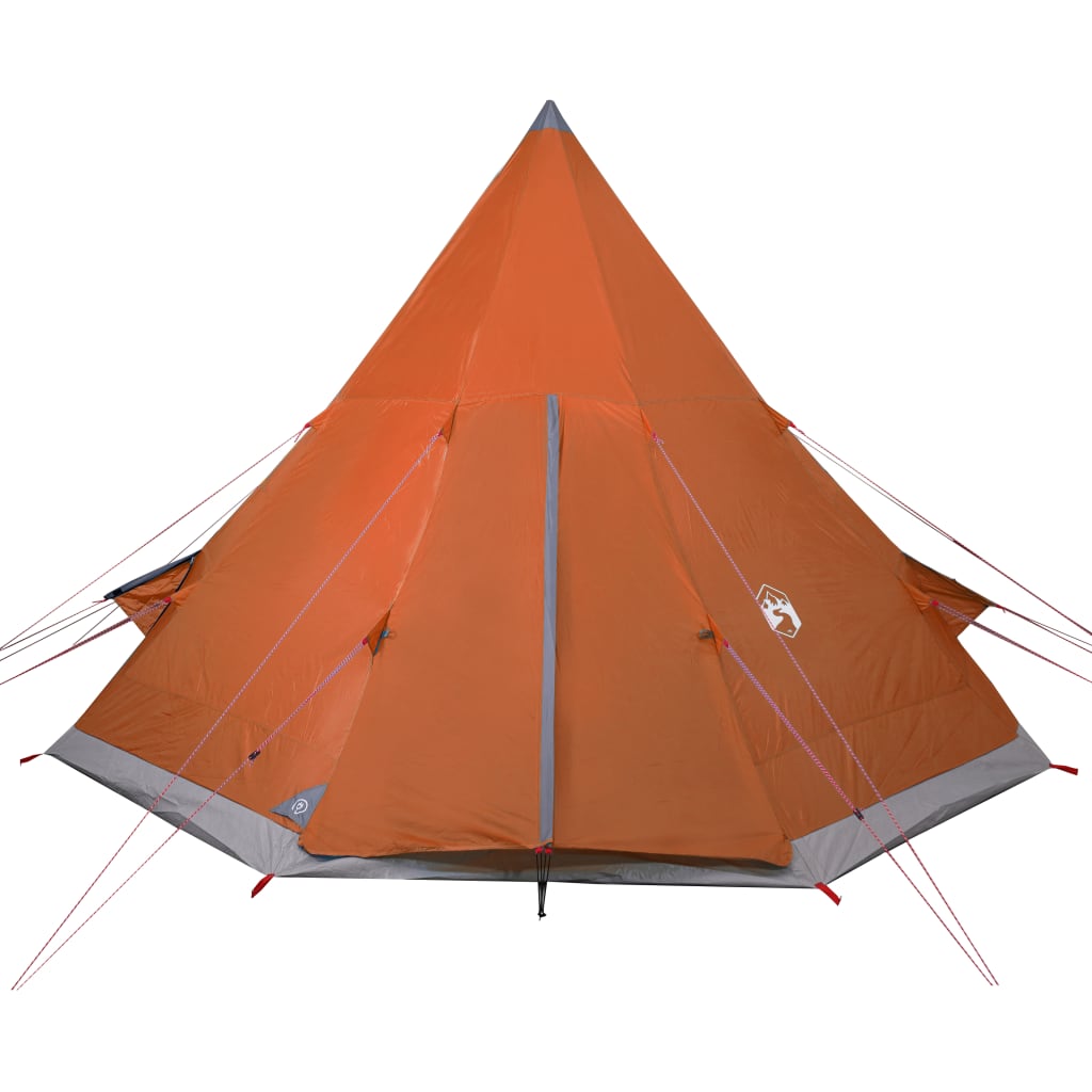 vidaXL Tipi-Campingzelt 4 Personen Orange Wasserdicht