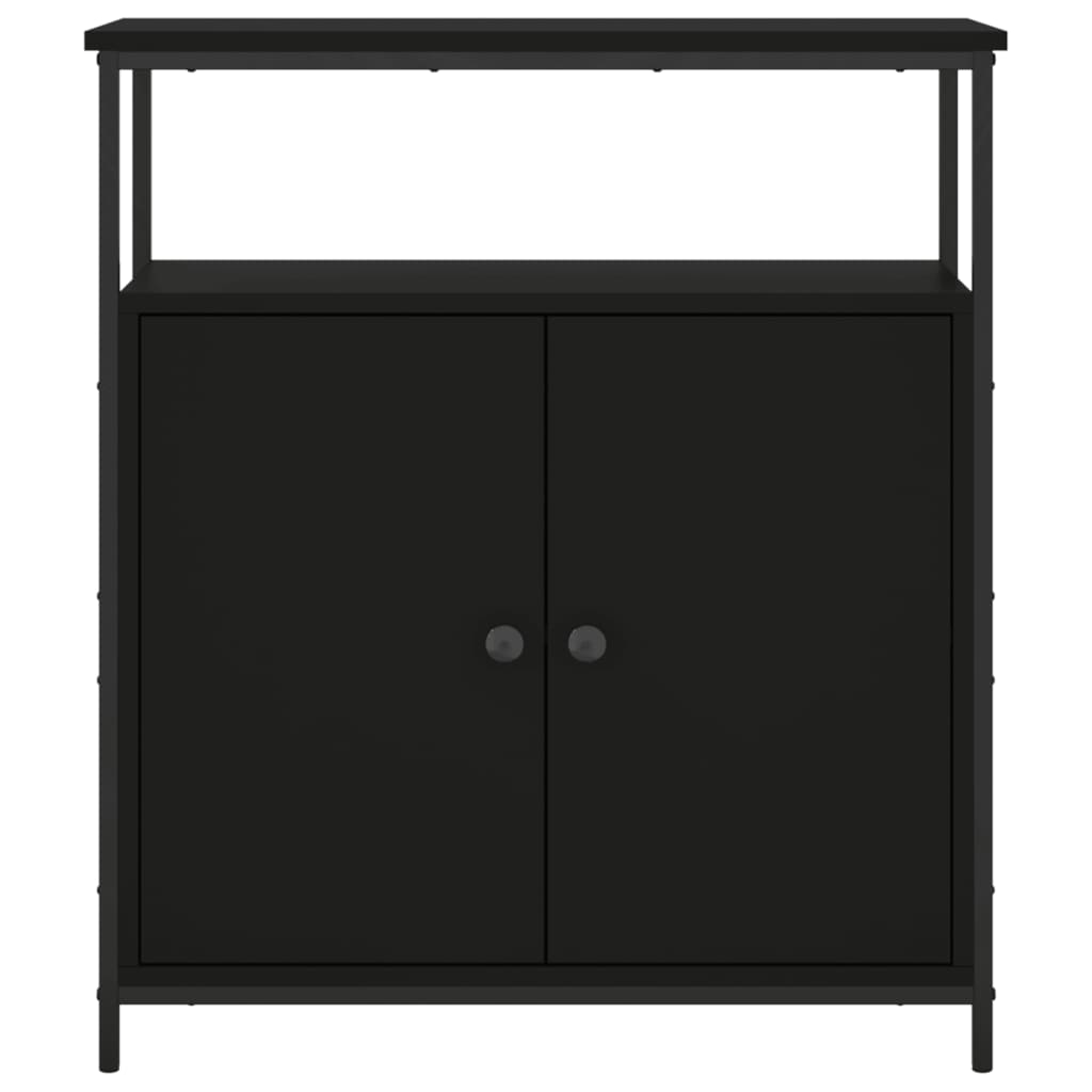 vidaXL Sideboard Schwarz 70x30x80 cm Holzwerkstoff