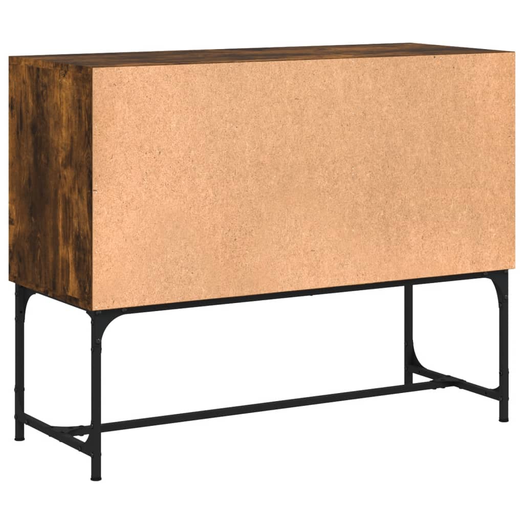 vidaXL Sideboard Räuchereiche 100x40x79,5 cm Holzwerkstoff