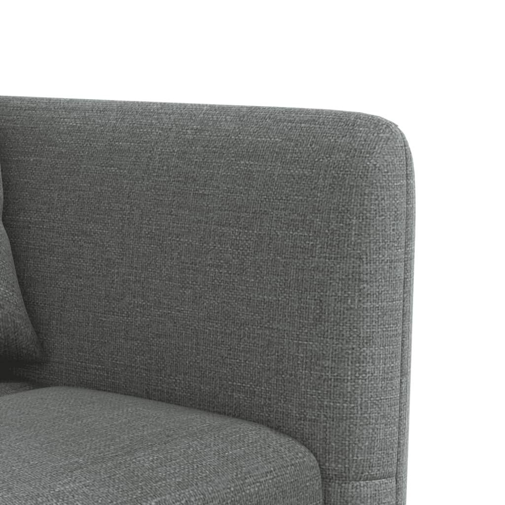 vidaXL Schlafsofa in L-Form Dunkelgrau 275x140x70 cm Stoff