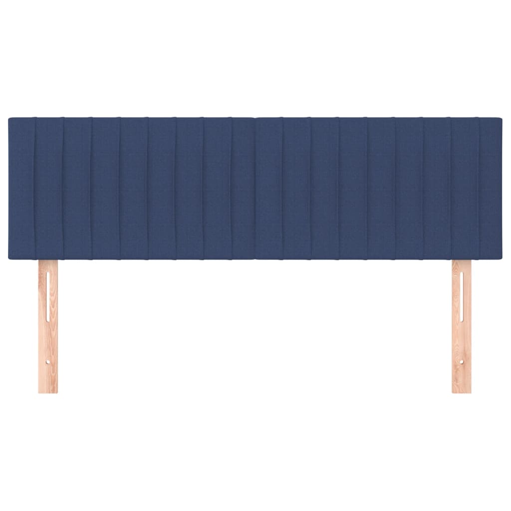 vidaXL Kopfteile 2 Stk. Blau 72x5x78/88 cm Stoff