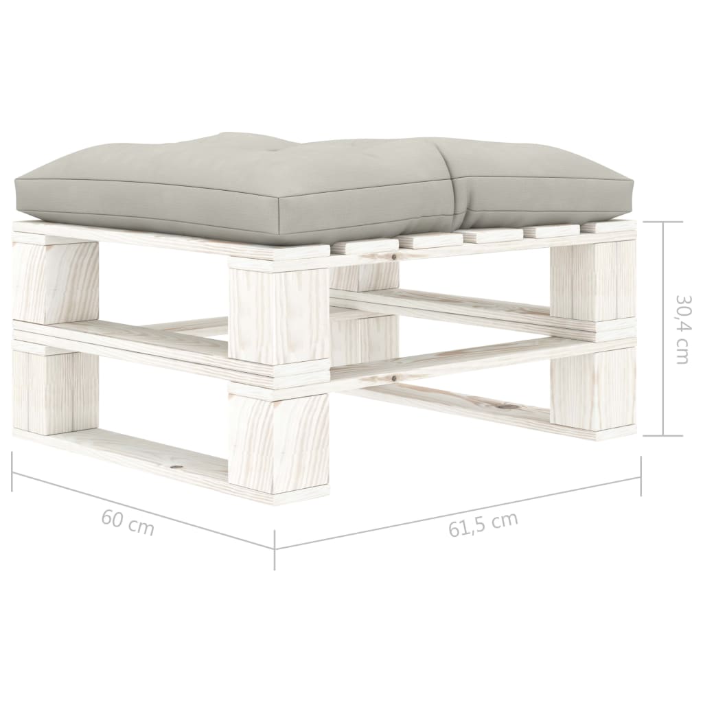 vidaXL 6-tlg. Garten-Lounge-Set Paletten mit Kissen in Taupe Holz