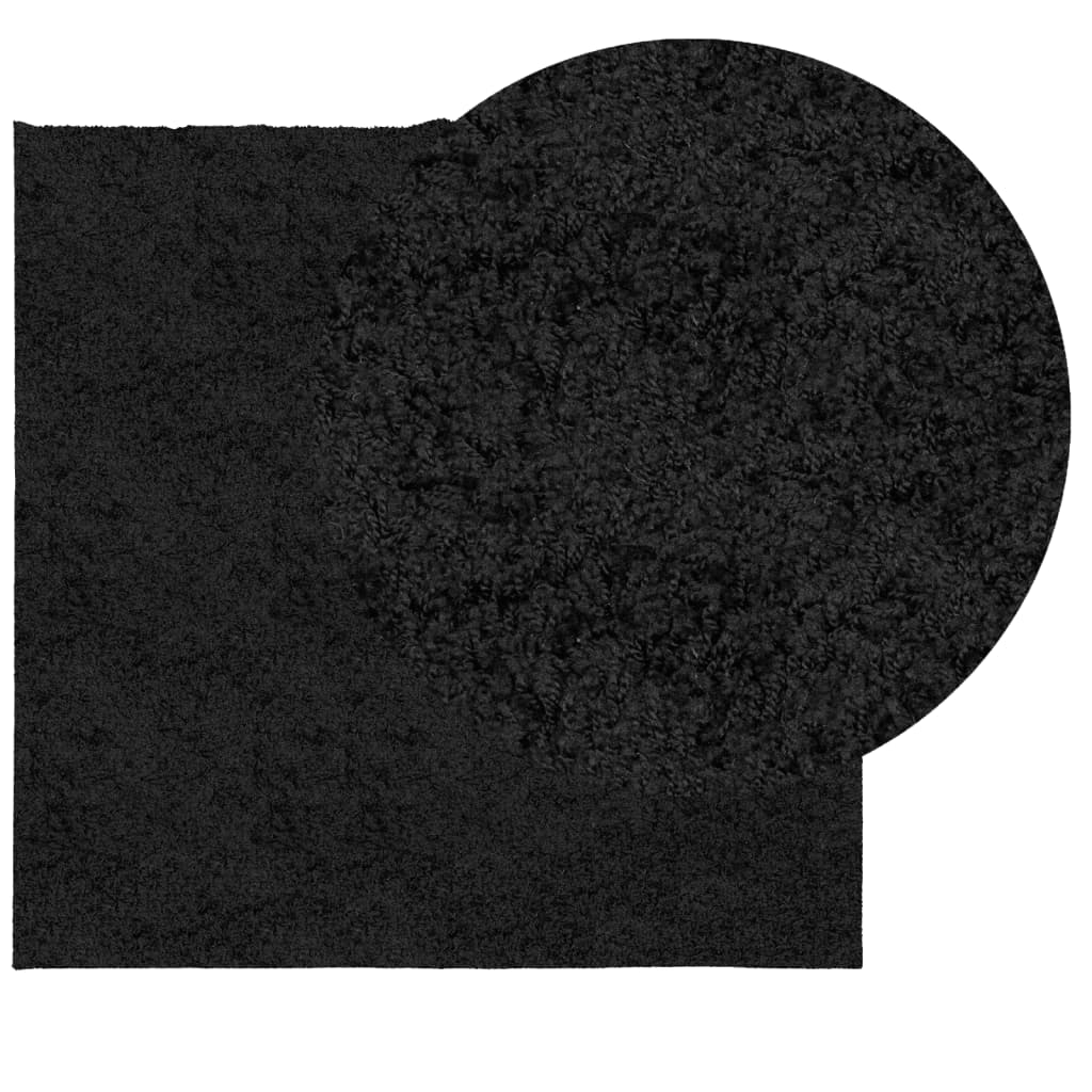 vidaXL Shaggy-Teppich PAMPLONA Hochflor Modern Schwarz 240x240 cm