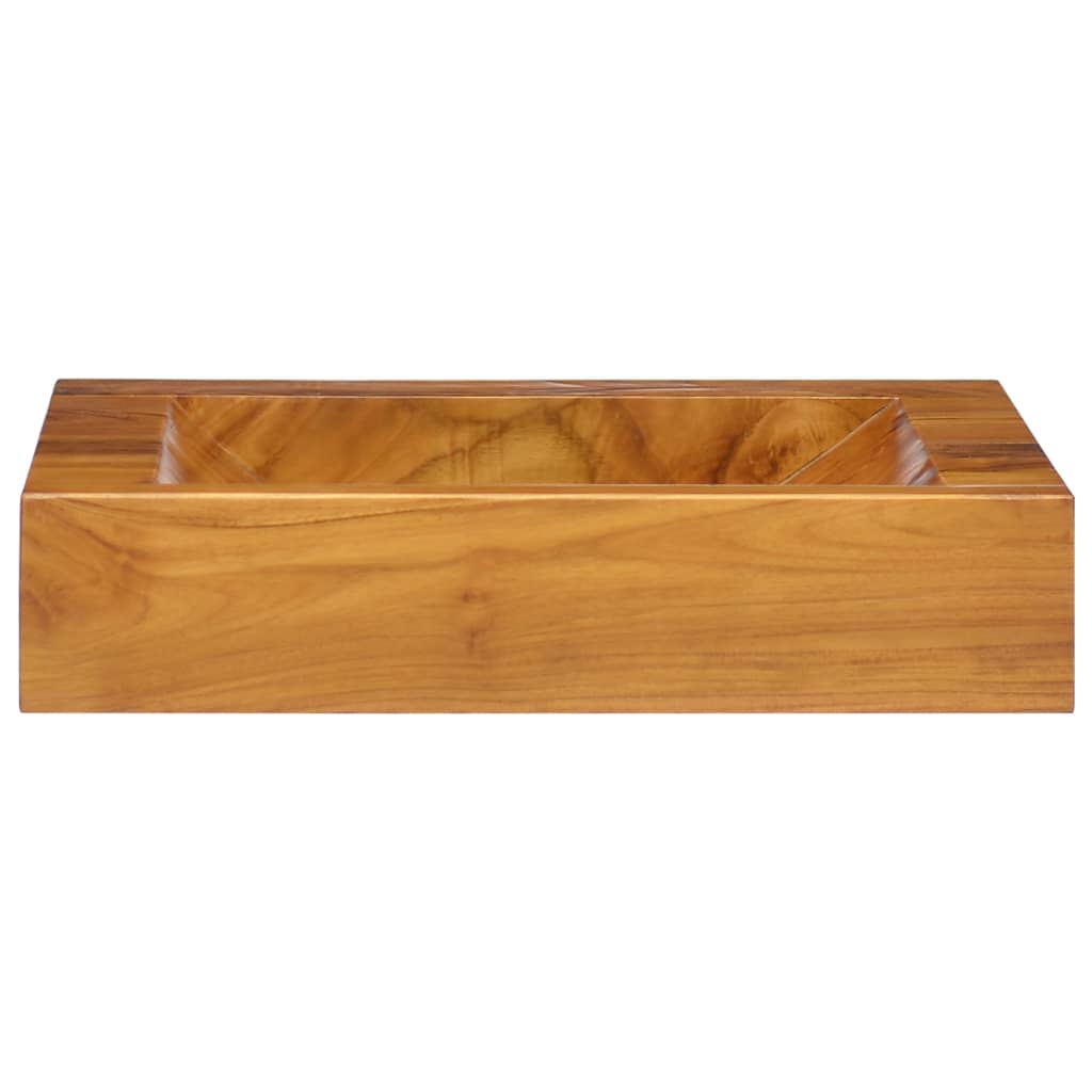 vidaXL Waschbecken Massivholz Teak 50x35x10 cm