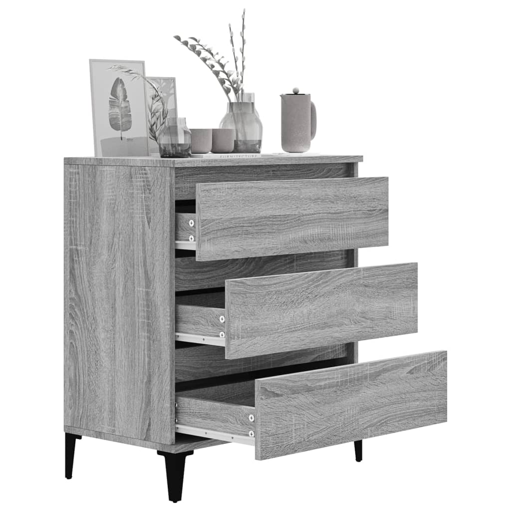 vidaXL Sideboard Grau Sonoma 60x35x70 cm Holzwerkstoff