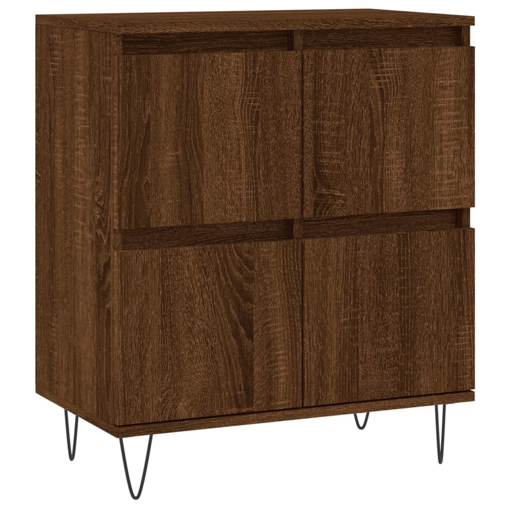 vidaXL Sideboards 2 Stk. Braun Eichen-Optik Holzwerkstoff