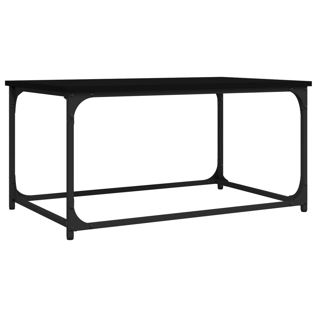 vidaXL Couchtisch Schwarz 80x50x40 cm Holzwerkstoff und Eisen