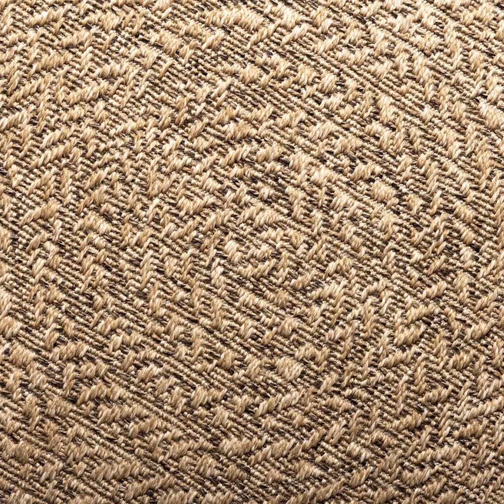 vidaXL Teppich ZIZUR 120x170 cm Jute-Optik Indoor und Outdoor