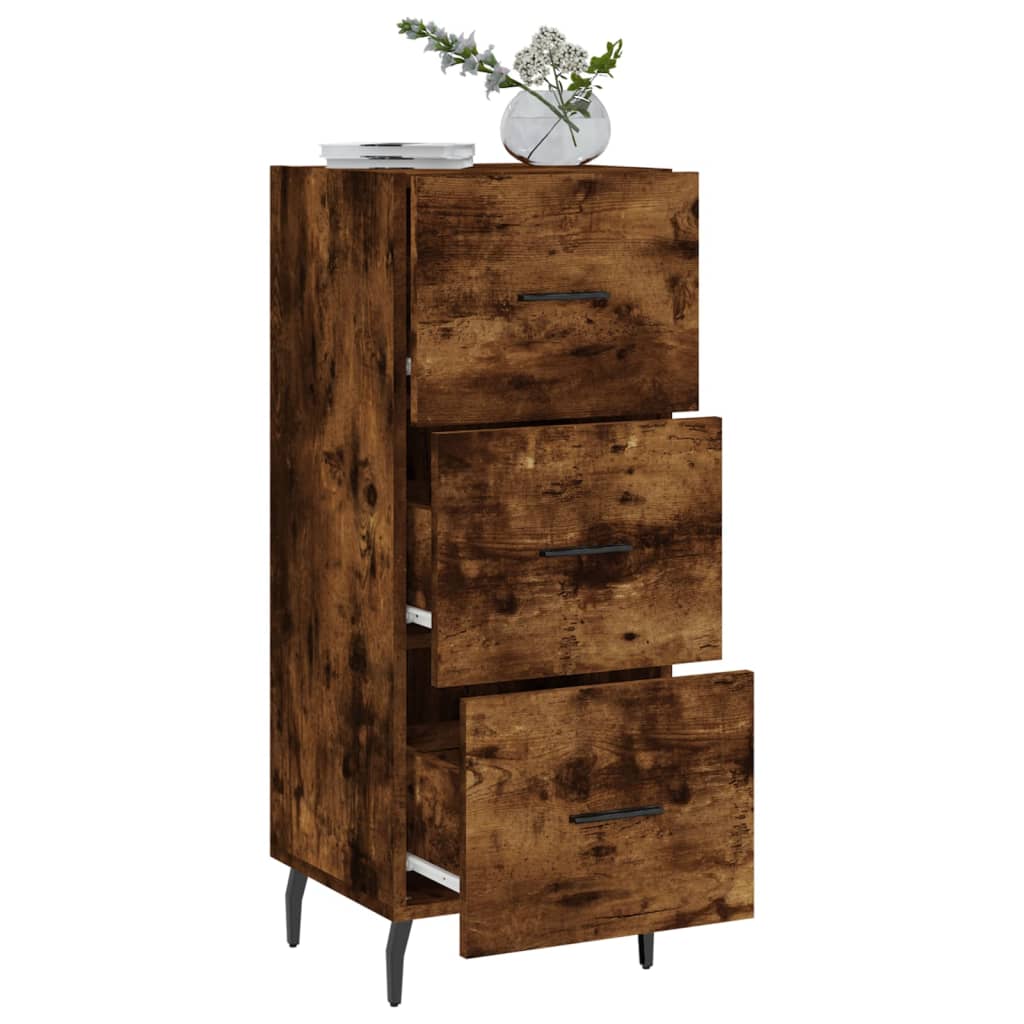 vidaXL Sideboard Räuchereiche 34,5x34x90 cm Holzwerkstoff