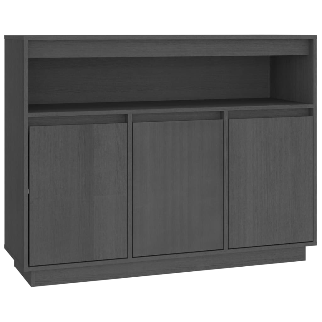 vidaXL Sideboard Grau 104,5x34x80 cm Massivholz Kiefer