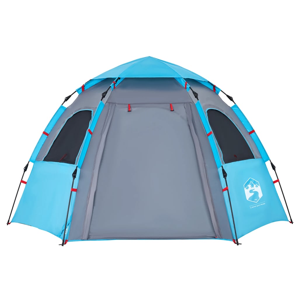 vidaXL Campingzelt 4 Personen Blau Quick Release