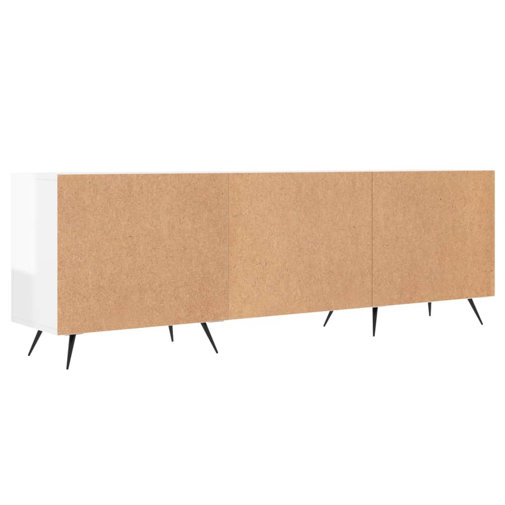 vidaXL TV-Schrank Hochglanz-Weiß 150x30x50 cm Holzwerkstoff