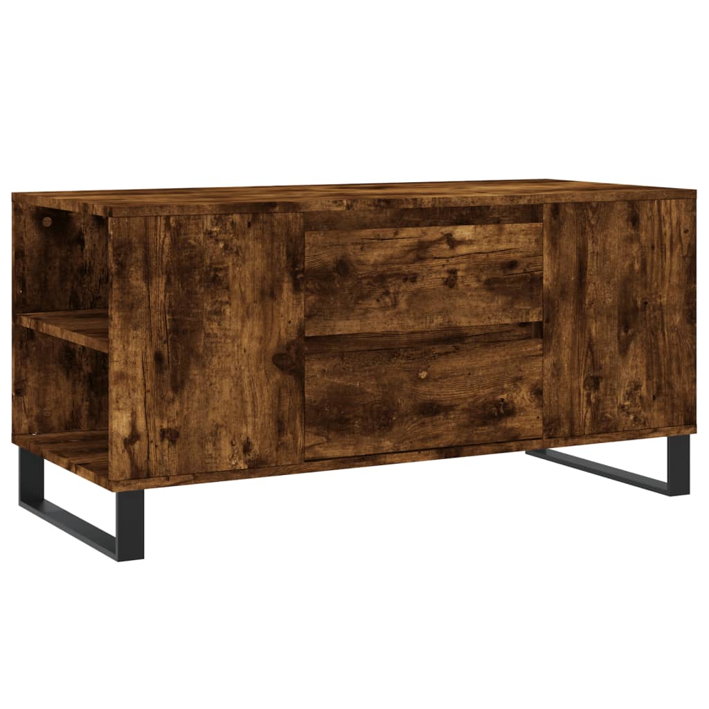 vidaXL Couchtisch Räuchereiche 102x44,5x50 cm Holzwerkstoff