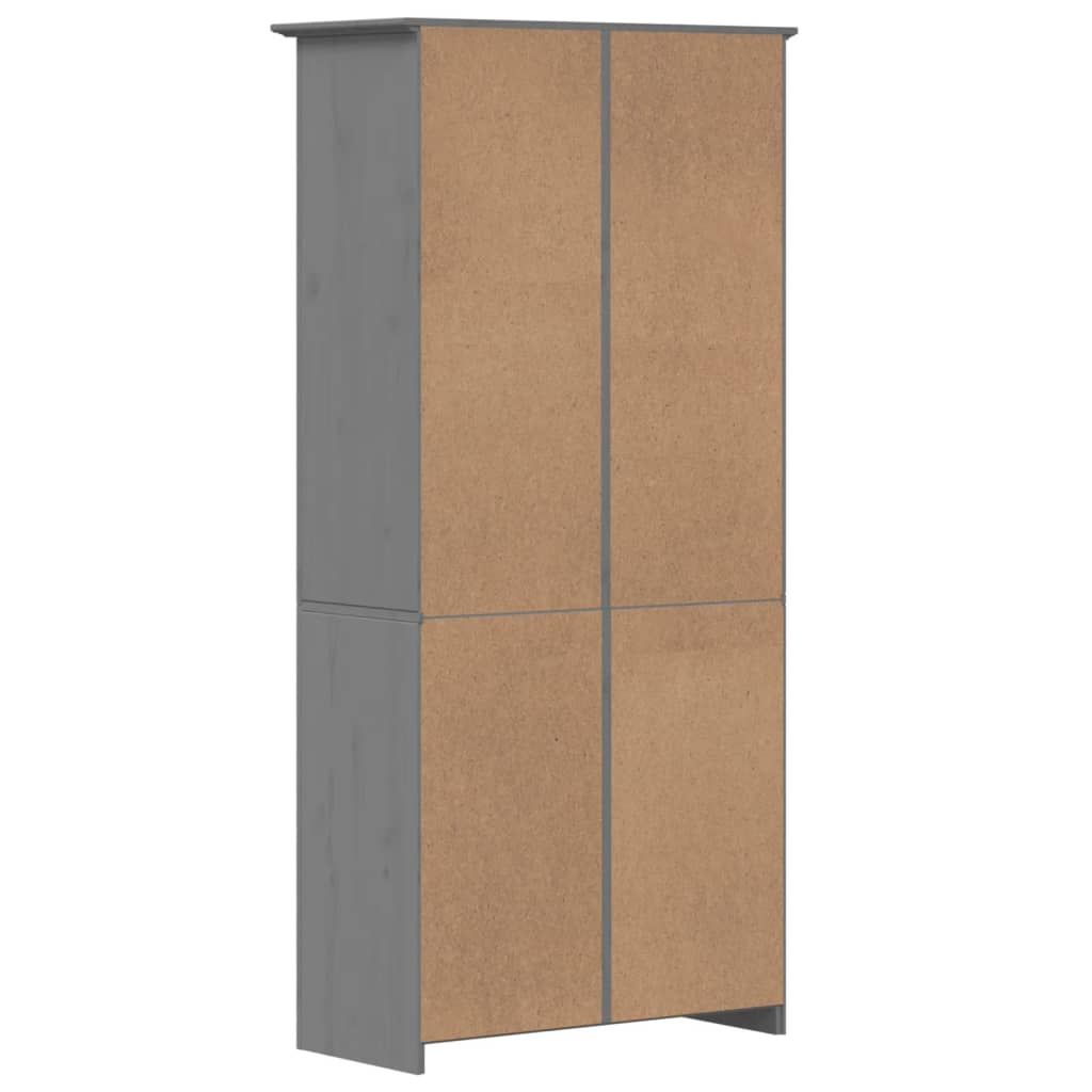 vidaXL Bücherregal BODO Grau 82x40x173 cm Massivholz Kiefer