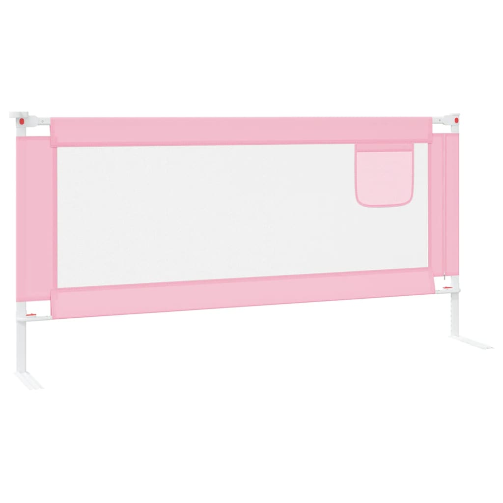 vidaXL Kleinkind-Bettschutzgitter Rosa 190x25 cm Stoff