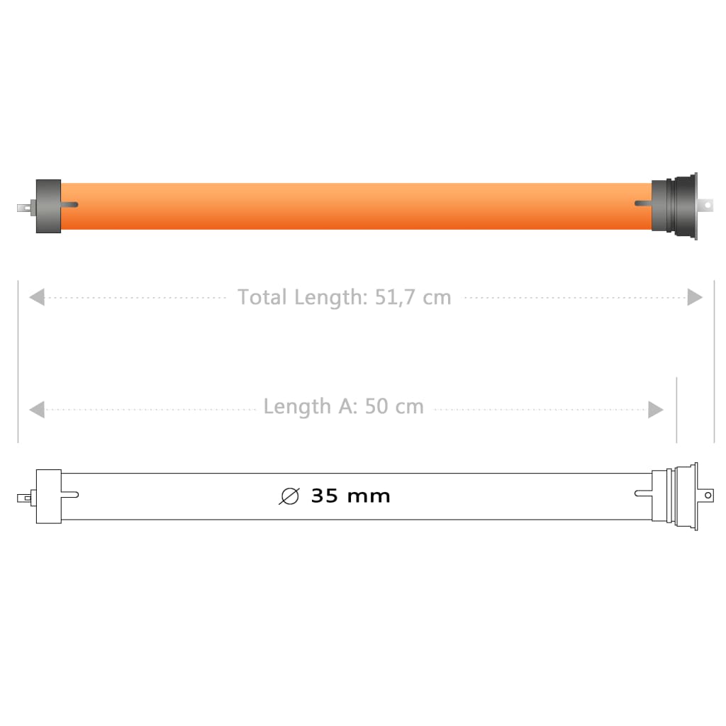 vidaXL Rohrmotoren 2 Stk. 10Nm