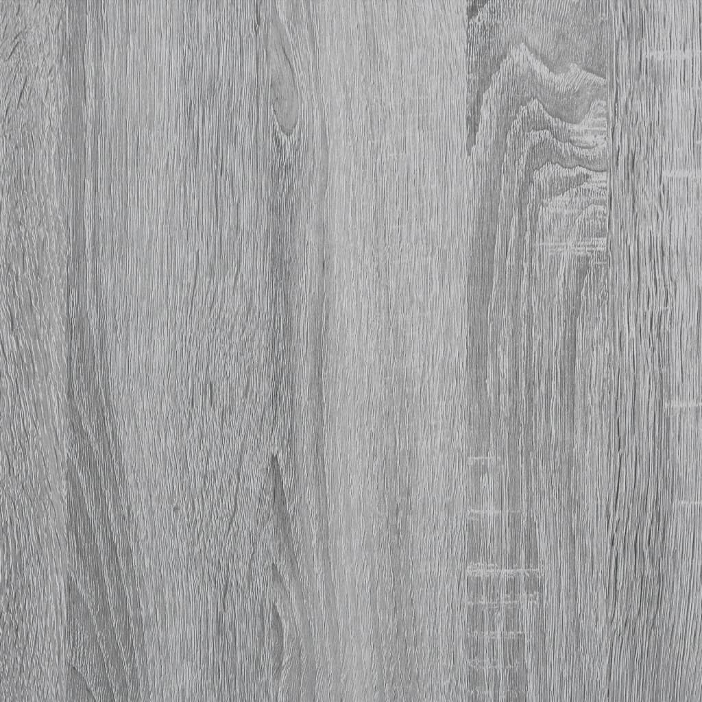vidaXL Bettgestell Grau Sonoma 100x200 cm Holzwerkstoff und Metall
