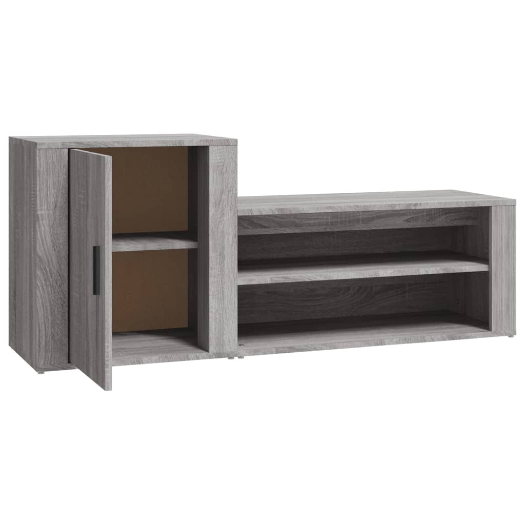 vidaXL Schuhschrank Grau Sonoma 130x35x54 cm Holzwerkstoff