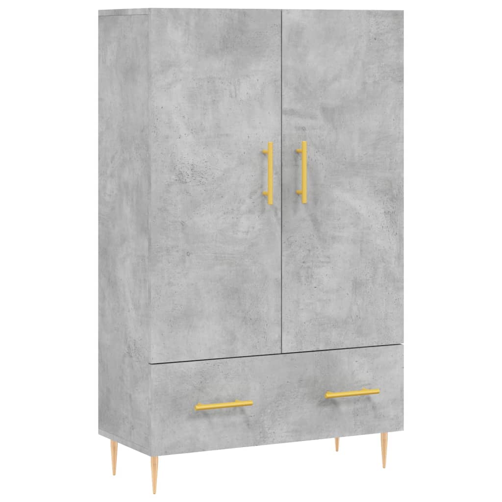 vidaXL Highboard Betongrau 69,5x31x115 cm Holzwerkstoff