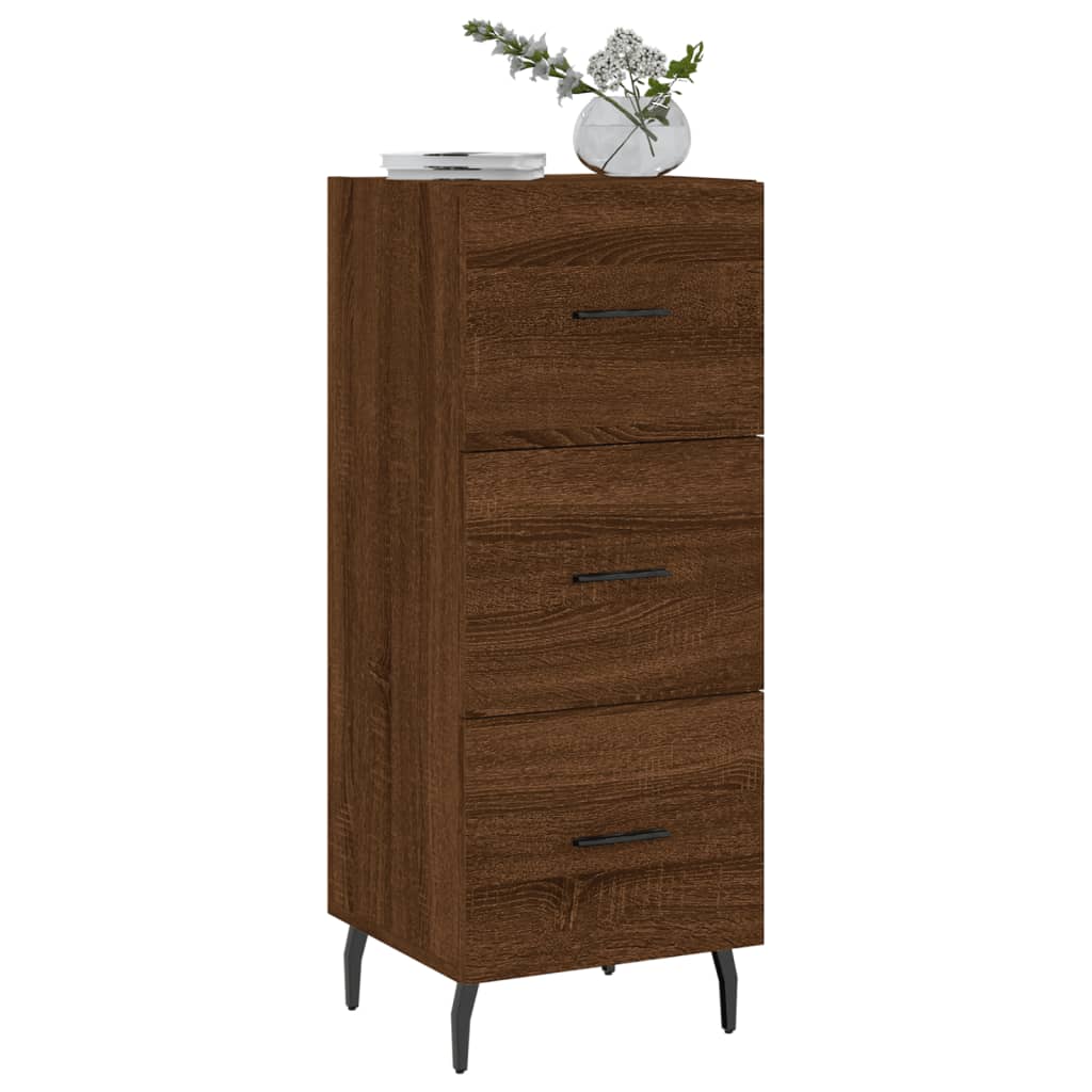 vidaXL Sideboard Braun Eichen-Optik 34,5x34x90 cm Holzwerkstoff