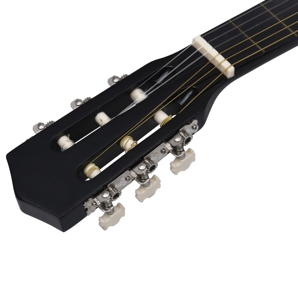 vidaXL 8-tlg. Klassikgitarren-Set für Anfänger Schwarz 1/2 34"