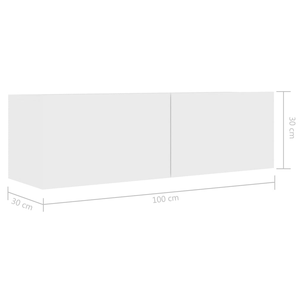 vidaXL 8-tlg. TV-Schrank-Set Weiß Holzwerkstoff