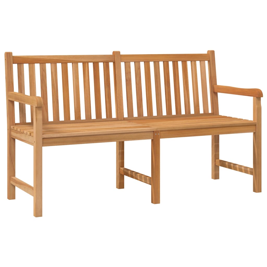 vidaXL Gartenbank 150 cm Massivholz Teak