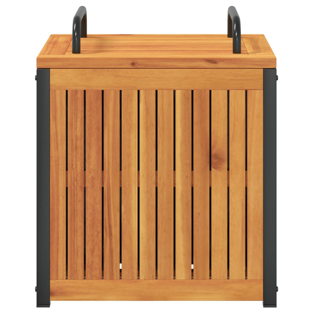 vidaXL Gartenbox 45x45x45/53 cm Massivholz Akazie und Stahl