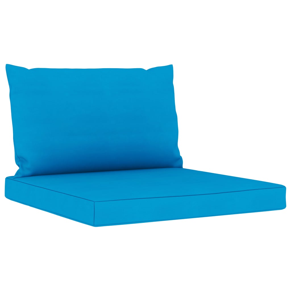 vidaXL 3-Sitzer-Gartensofa mit Hellblauen Kissen