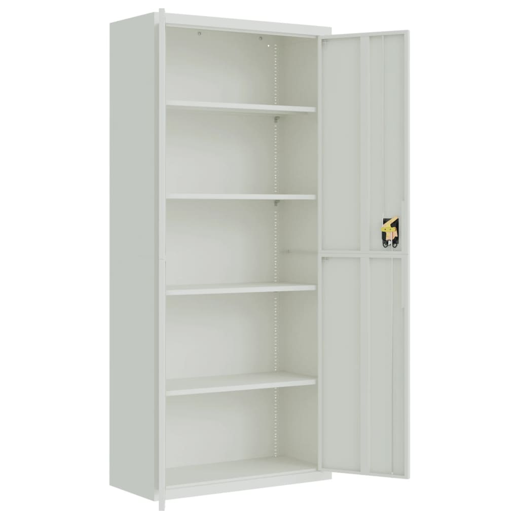 vidaXL Aktenschrank Hellgrau 90x40x240 cm Stahl