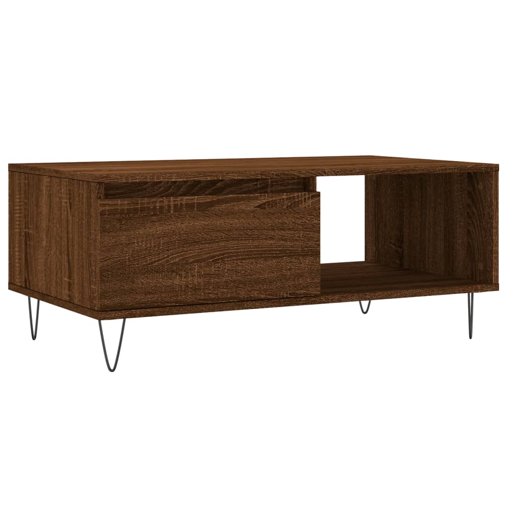 vidaXL Couchtisch Braun Eichen-Optik 90x50x36,5 cm Holzwerkstoff