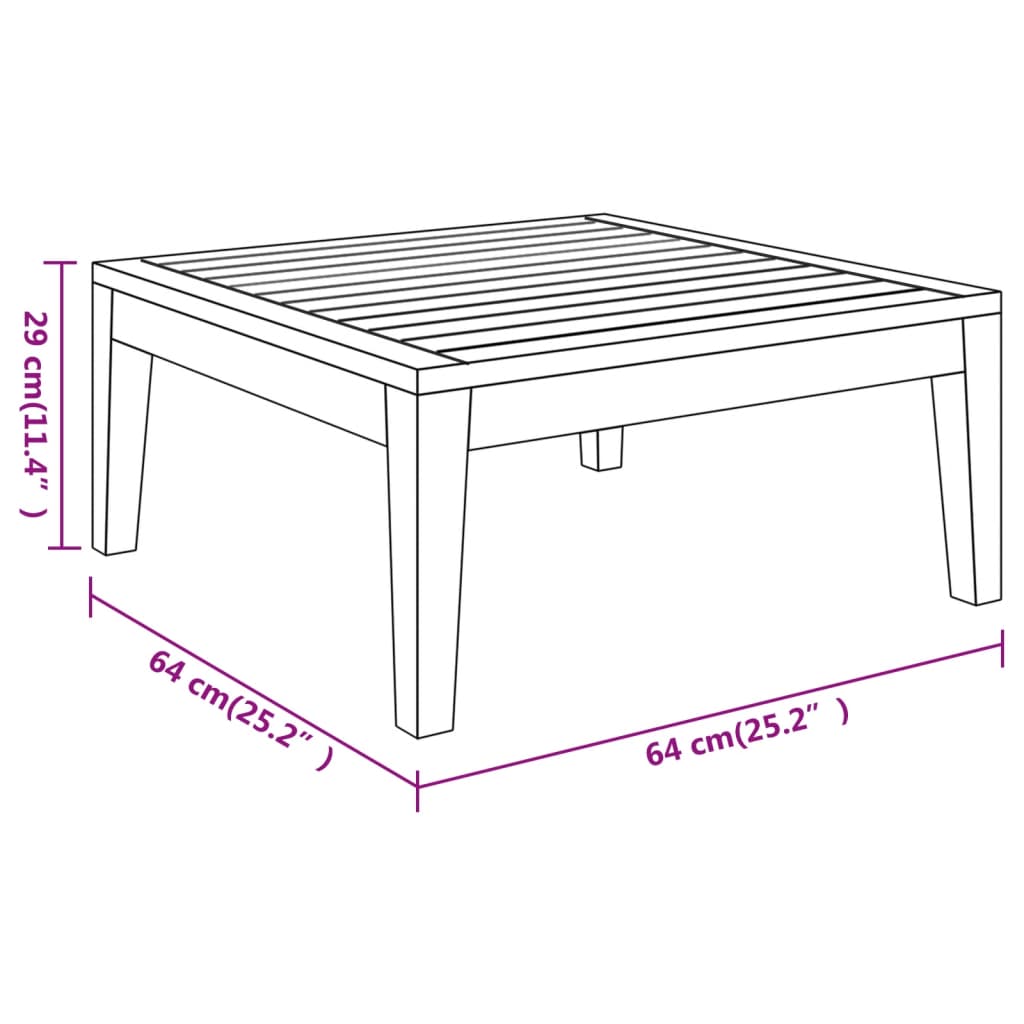 vidaXL 3-tlg. Garten-Lounge-Set mit Dunkelgrauen Kissen Massivholz Akazie