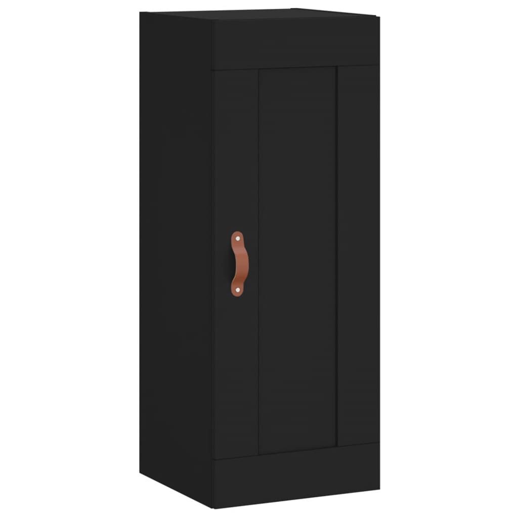 vidaXL Wandschrank Schwarz 34,5x34x90 cm Holzwerkstoff