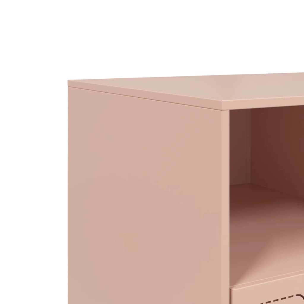 vidaXL TV-Schrank Rosa 99x39x44 cm Stahl