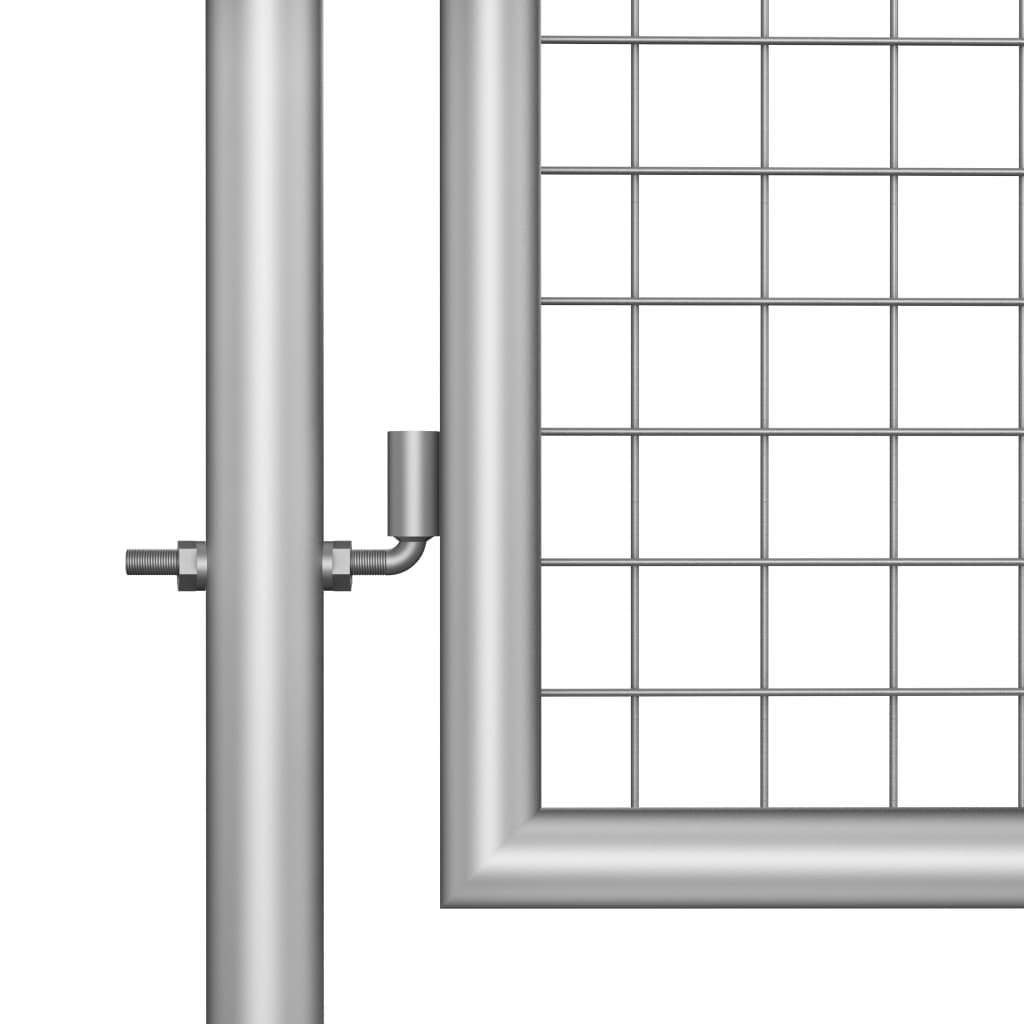 vidaXL Gartentor Verzinkter Stahl 105x200 cm Silbern