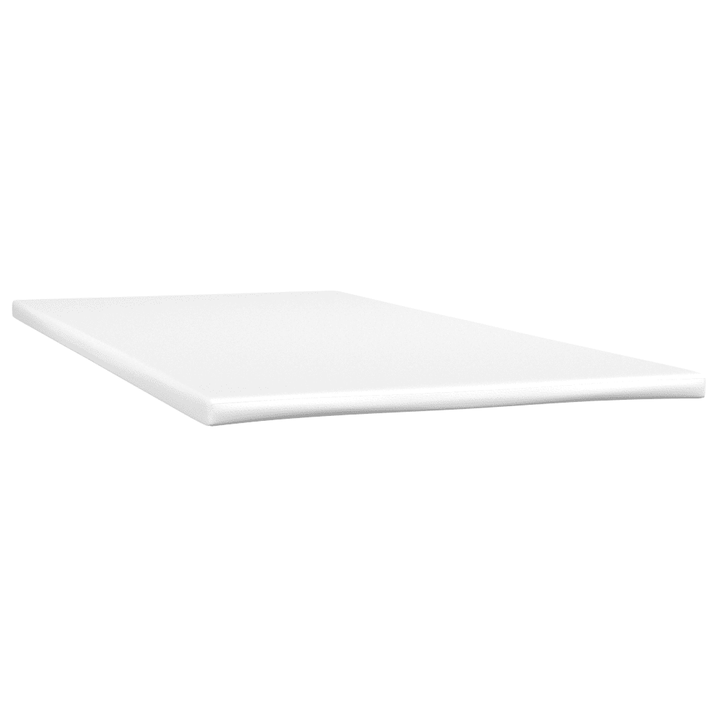 vidaXL Boxspringbett mit Matratze & LED Creme 90x190 cm Stoff