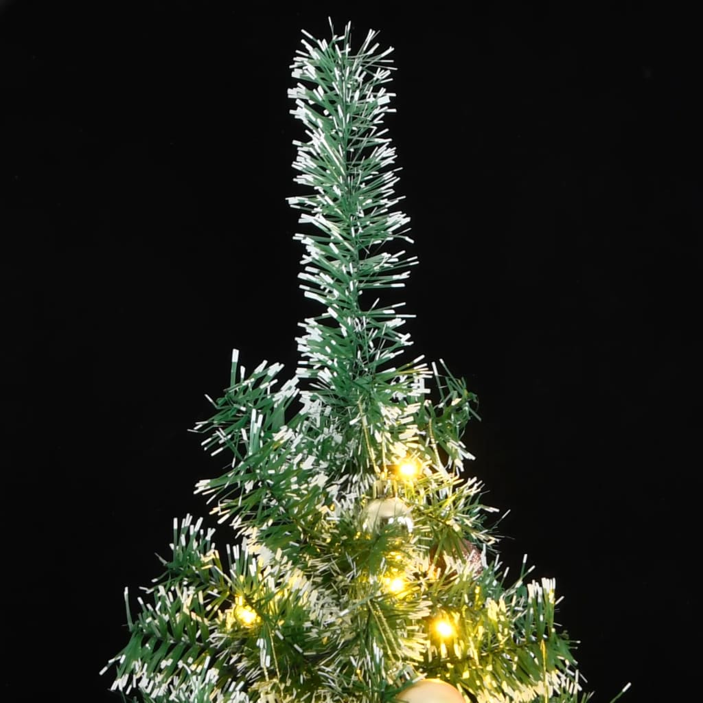 vidaXL Künstlicher Weihnachtsbaum 300 LEDs & Kugeln Beschneit 240 cm