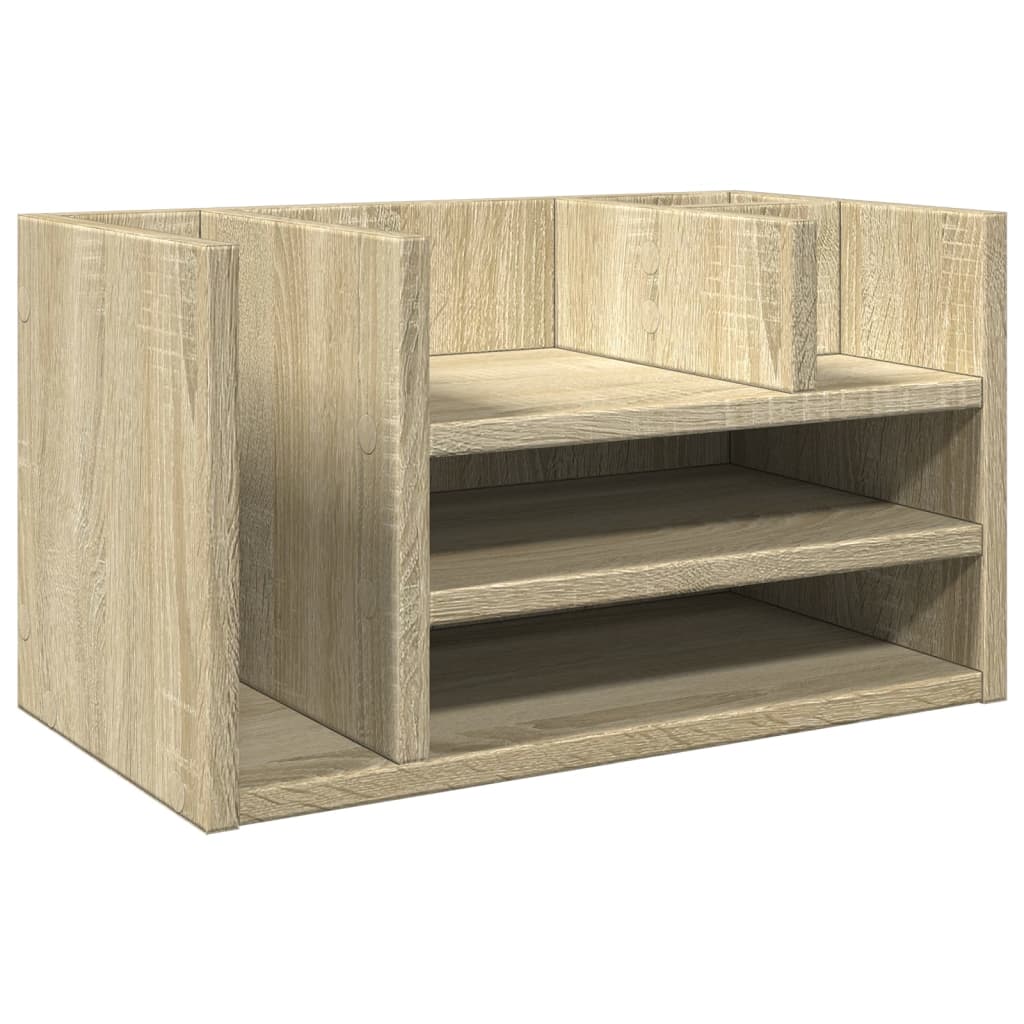 vidaXL Schreibtisch-Organizer Sonoma-Eiche 44,5x24x25 cm Holzwerkstoff