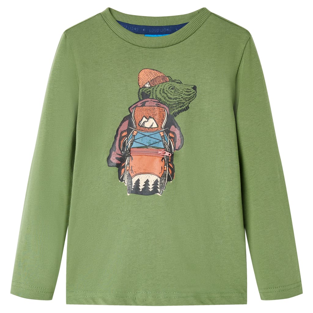 Kinder-Langarmshirt Helles Khaki 116