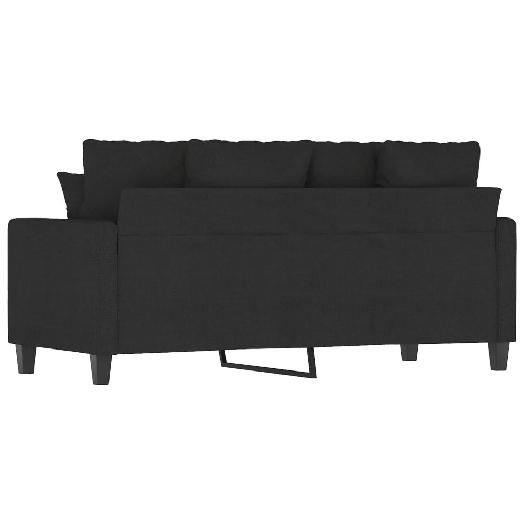 vidaXL 2-Sitzer-Sofa Schwarz 140 cm Stoff