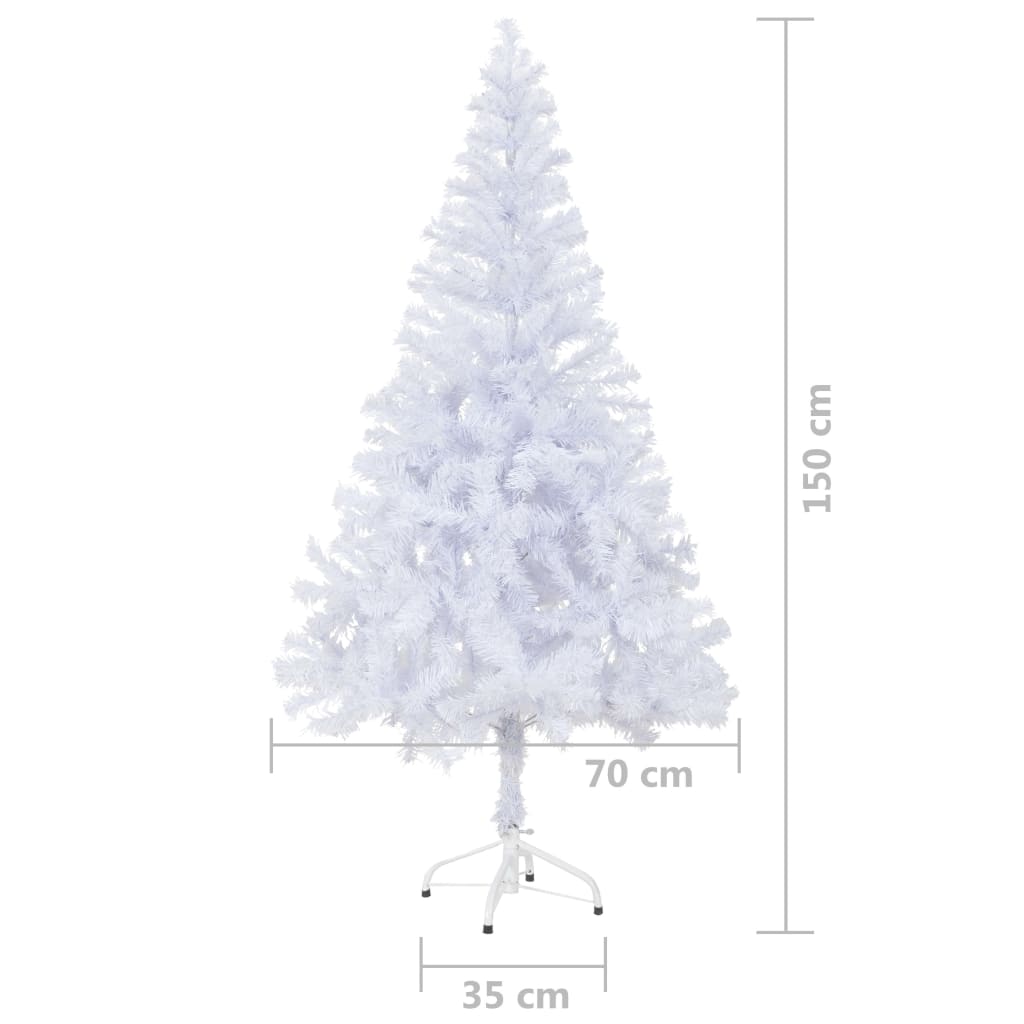 vidaXL Künstlicher Weihnachtsbaum Beleuchtung Kugeln 150cm 380 Zweige