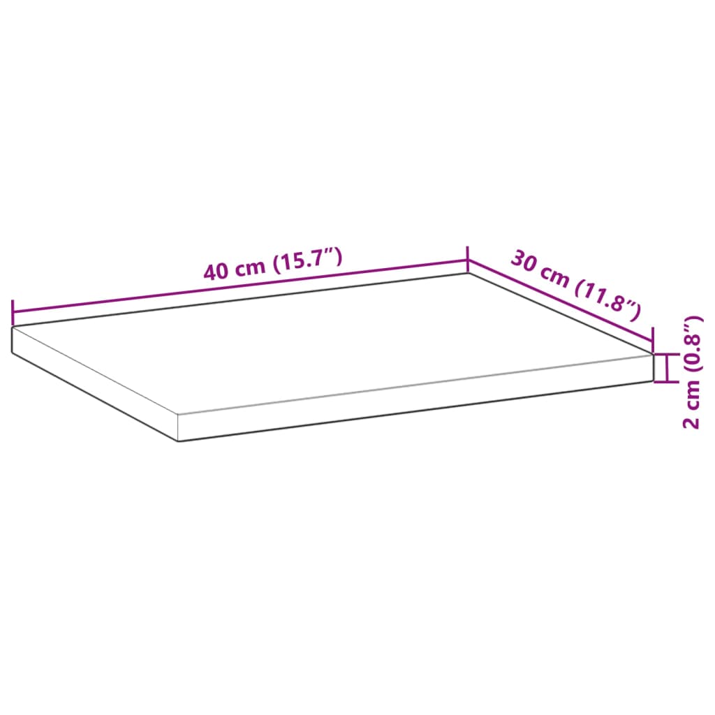 vidaXL Schweberegale 4 Stk. 40x30x2 cm Massivholz Akazie Ölbehandelt