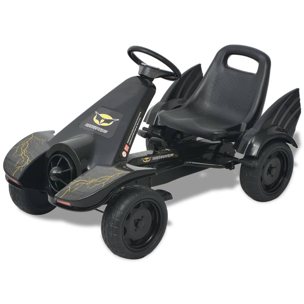 verstellbarem Schwarz mit vidaXL Sitz Go-Kart Pedal