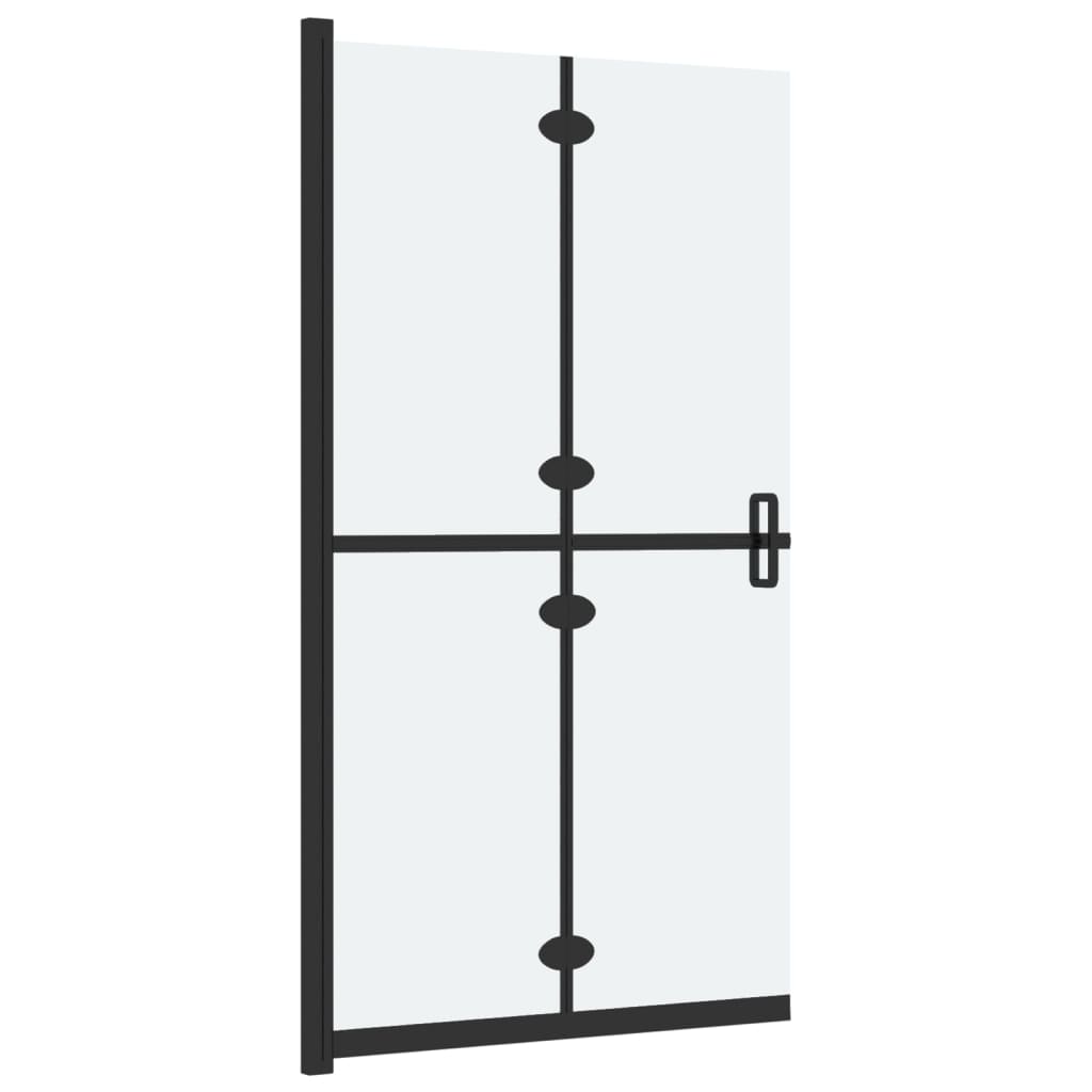 vidaXL Faltbare begehbare Duschwand ESG-Glas mattiert 90x190 cm