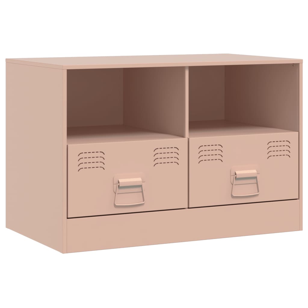 vidaXL TV-Schrank Rosa 67x39x44 cm Stahl