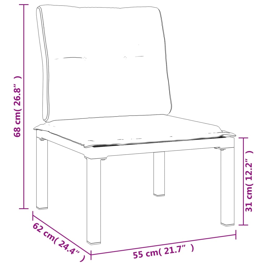 vidaXL 9-tlg. Garten-Lounge-Set Schwarz und Grau Poly Rattan