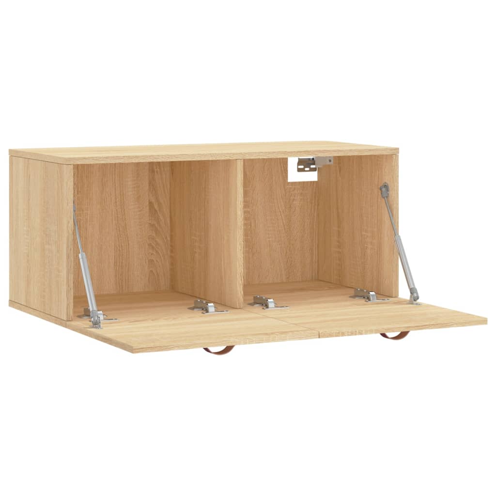 vidaXL Wandschrank Sonoma-Eiche 80x36,5x35 cm Holzwerkstoff