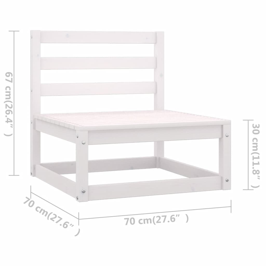 vidaXL 9-tlg. Garten-Lounge-Set mit Kissen Kiefer Massivholz