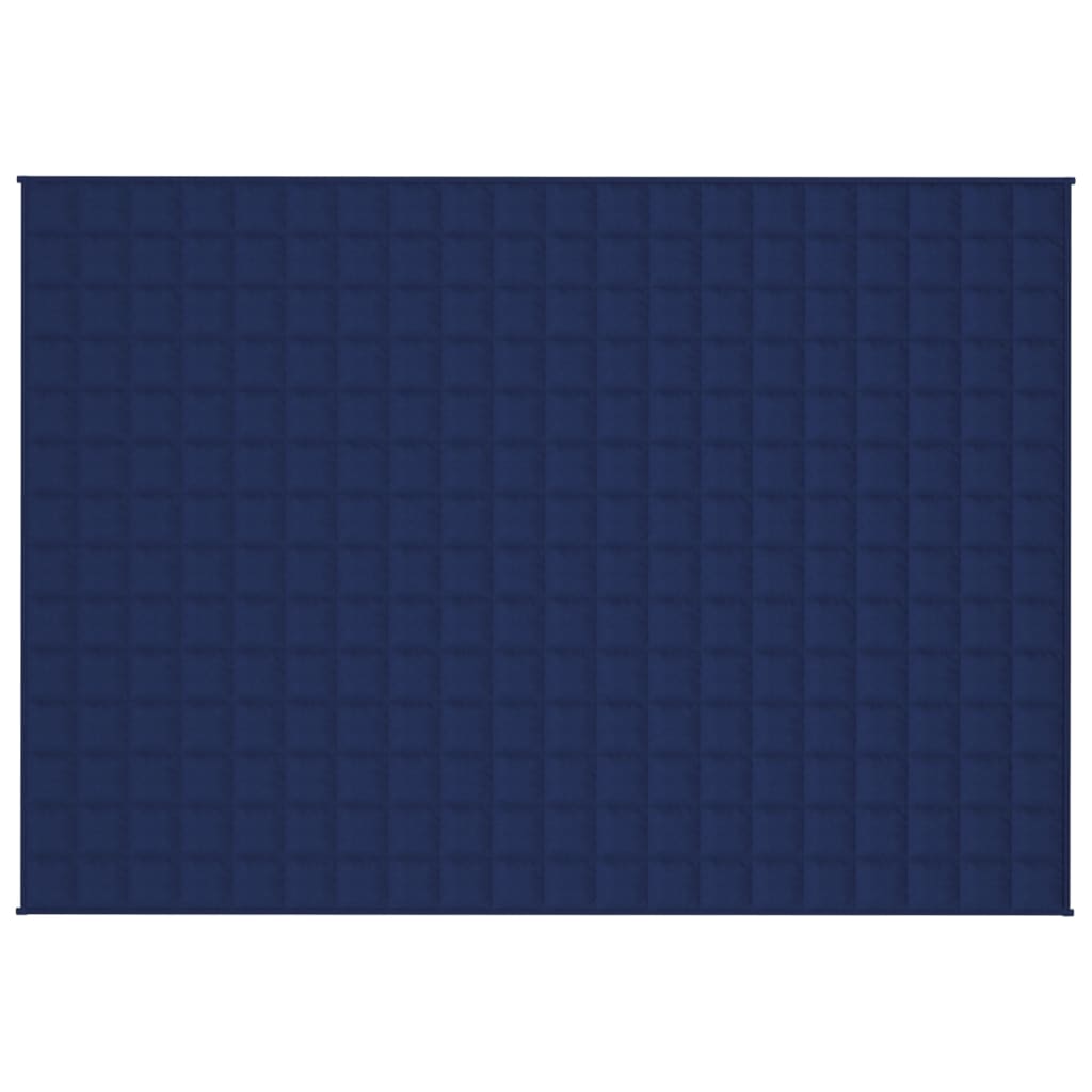 vidaXL Gewichtsdecke Blau 135x200 cm 6 kg Stoff